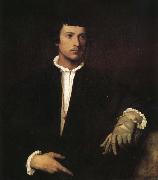 TIZIANO Vecellio Those who wear gloves painting